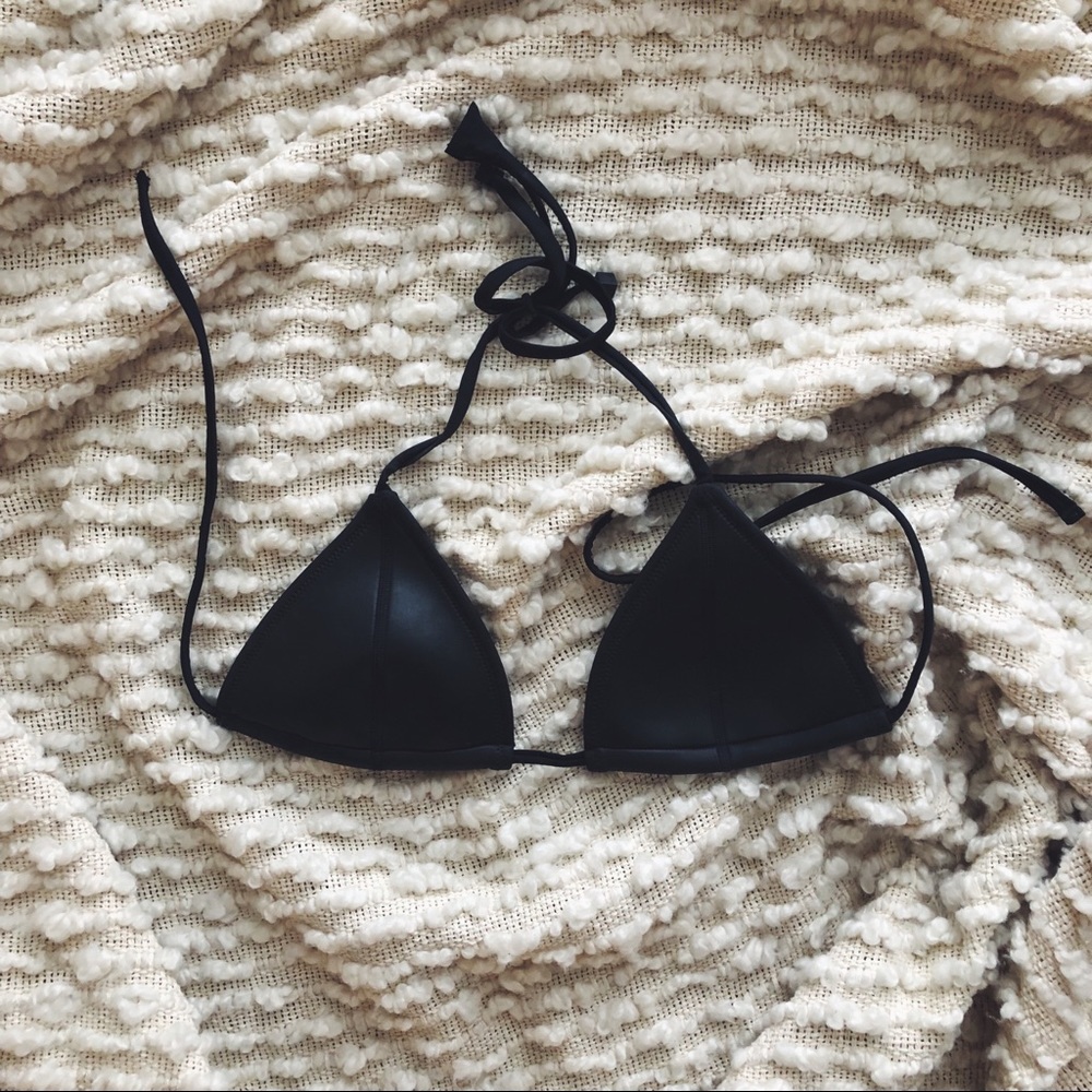 Triangl Swimwear Leather Bikini top